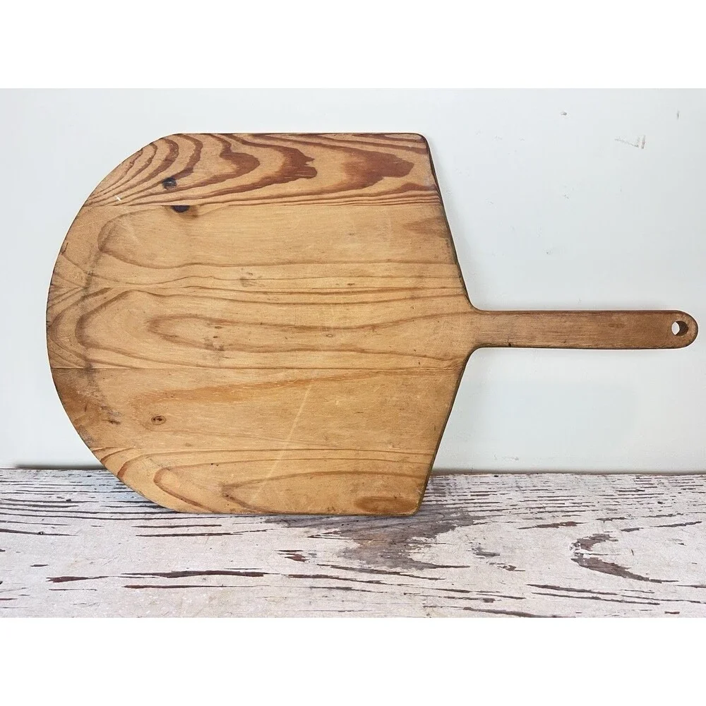 Vintage Rustic French Hand Carved Pizza Board / Serving Board 24” / Entertaining